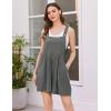 Ekouaer Overalls for Women Summer Rompers Short Jumpsuits Flowy Loose Fit Casual Beach Outfits with Pockets(Dark Grey)