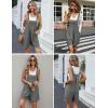 Ekouaer Overalls for Women Summer Rompers Short Jumpsuits Flowy Loose Fit Casual Beach Outfits with Pockets(Dark Grey)