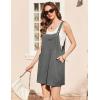 Ekouaer Overalls for Women Summer Rompers Short Jumpsuits Flowy Loose Fit Casual Beach Outfits with Pockets(Dark Grey)