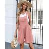 Ekouaer Overalls for Women Summer Rompers Short Jumpsuits Flowy Loose Fit Casual Beach Outfits with Pockets(Dirty Pink-1)
