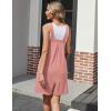 Ekouaer Overalls for Women Summer Rompers Short Jumpsuits Flowy Loose Fit Casual Beach Outfits with Pockets(Dirty Pink-1)