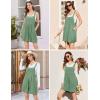 Ekouaer Overalls for Women Summer Rompers Short Jumpsuits Flowy Loose Fit Casual Beach Outfits with Pockets(Light Green)