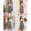 Ekouaer Overalls for Women Summer Rompers Short Jumpsuits Flowy Loose Fit Casual Beach Outfits with Pockets(Light Grey)