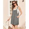 Ekouaer Overalls for Women Summer Rompers Short Jumpsuits Flowy Loose Fit Casual Beach Outfits with Pockets(Light Grey)