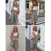 Ekouaer Overalls for Women Summer Rompers Short Jumpsuits Flowy Loose Fit Casual Beach Outfits with Pockets(Light Grey)