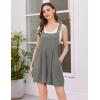 Ekouaer Overalls for Women Summer Rompers Short Jumpsuits Flowy Loose Fit Casual Beach Outfits with Pockets(Light Grey)