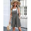 Ekouaer Overalls for Women Summer Rompers Short Jumpsuits Flowy Loose Fit Casual Beach Outfits with Pockets(Light Grey-1)