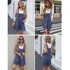 Ekouaer Overalls for Women Summer Rompers Short Jumpsuits Flowy Loose Fit Casual Beach Outfits with Pockets(Navy)