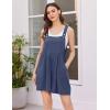 Ekouaer Overalls for Women Summer Rompers Short Jumpsuits Flowy Loose Fit Casual Beach Outfits with Pockets(Navy)