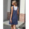 Ekouaer Overalls for Women Summer Rompers Short Jumpsuits Flowy Loose Fit Casual Beach Outfits with Pockets(Navy-1)