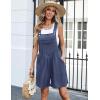 Ekouaer Overalls for Women Summer Rompers Short Jumpsuits Flowy Loose Fit Casual Beach Outfits with Pockets(Navy-1)