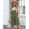 Ekouaer Overalls for Women Summer Rompers Short Jumpsuits Flowy Loose Fit Casual Beach Outfits with Pockets(Olive-1)
