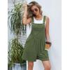 Ekouaer Overalls for Women Summer Rompers Short Jumpsuits Flowy Loose Fit Casual Beach Outfits with Pockets(Olive-1)