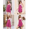 Ekouaer Overalls for Women Summer Rompers Short Jumpsuits Flowy Loose Fit Casual Beach Outfits with Pockets(Rose)