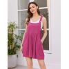 Ekouaer Overalls for Women Summer Rompers Short Jumpsuits Flowy Loose Fit Casual Beach Outfits with Pockets(Rose)
