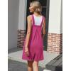 Ekouaer Overalls for Women Summer Rompers Short Jumpsuits Flowy Loose Fit Casual Beach Outfits with Pockets(Rose-1)