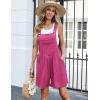 Ekouaer Overalls for Women Summer Rompers Short Jumpsuits Flowy Loose Fit Casual Beach Outfits with Pockets(Rose-1)