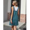 Ekouaer Overalls for Women Summer Rompers Short Jumpsuits Flowy Loose Fit Casual Beach Outfits with Pockets(Teal-1)