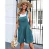Ekouaer Overalls for Women Summer Rompers Short Jumpsuits Flowy Loose Fit Casual Beach Outfits with Pockets(Teal-1)