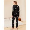 Ekouaer Pajamas Set Long Sleeve Pj Sets 2 Piece Jogger Pajama Sets Soft Sleepwear Loungewear for Women(Black Night Sky)