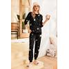Ekouaer Pajamas Set Long Sleeve Pj Sets 2 Piece Jogger Pajama Sets Soft Sleepwear Loungewear for Women(Black Night Sky)
