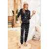 Ekouaer Pajamas Set Long Sleeve Pj Sets 2 Piece Jogger Pajama Sets Soft Sleepwear Loungewear for Women(Black Starry)