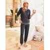 Ekouaer Pajamas Set Long Sleeve Pj Sets 2 Piece Jogger Pajama Sets Soft Sleepwear Loungewear for Women(Dark Grey)