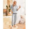 Ekouaer Pajamas Set Long Sleeve Pj Sets 2 Piece Jogger Pajama Sets Soft Sleepwear Loungewear for Women(Grey)