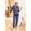 Ekouaer Pajamas Set Long Sleeve Pj Sets 2 Piece Jogger Pajama Sets Soft Sleepwear Loungewear for Women(Purple Leopard)