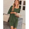 Ekouaer Plus Size Nightgowns for Women Oversized Sleep Shirt Short Sleeve Nightshirt T-Shirt Dress Sleepwear S-5XL(Army Green)