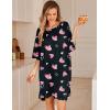 Ekouaer Plus Size Nightgowns for Women Oversized Sleep Shirt Short Sleeve Nightshirt T-Shirt Dress Sleepwear S-5XL(Black Heart)