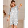 Ekouaer Plus Size Nightgowns for Women Oversized Sleep Shirt Short Sleeve Nightshirt T-Shirt Dress Sleepwear S-5XL(Grey Stars)