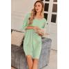 Ekouaer Plus Size Nightgowns for Women Oversized Sleep Shirt Short Sleeve Nightshirt T-Shirt Dress Sleepwear S-5XL(Light Green)
