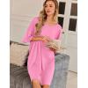 Ekouaer Plus Size Nightgowns for Women Oversized Sleep Shirt Short Sleeve Nightshirt T-Shirt Dress Sleepwear S-5XL(Pink)