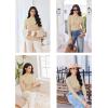 Ekouaer Thermal Turtleneck Shirt Women Ribbed Long Sleeve Mock Neck Tops Slim Fit Lettuce Trim Base Layer(Beige)