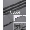 Ekouaer Thermal Turtleneck Shirt Women Ribbed Long Sleeve Mock Neck Tops Slim Fit Lettuce Trim Base Layer(Black/Grey)