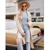 Ekouaer Thermal Turtleneck Shirt Women Ribbed Long Sleeve Mock Neck Tops Slim Fit Lettuce Trim Base Layer(Blue)