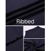 Ekouaer Thermal Turtleneck Shirt Women Ribbed Long Sleeve Mock Neck Tops Slim Fit Lettuce Trim Base Layer(Blue Purple)