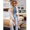 Ekouaer Thermal Turtleneck Shirt Women Ribbed Long Sleeve Mock Neck Tops Slim Fit Lettuce Trim Base Layer(Grey Blue)