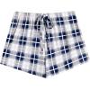 Ekouaer Women Pajama Shorts Comfy Lounge Bottom with Pockets Stretch Strip Sleepwear Drawstring Pj Bottoms Sleep Shorts(Blue Plaid)