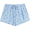 Ekouaer Women Pajama Shorts Comfy Lounge Bottom with Pockets Stretch Strip Sleepwear Drawstring Pj Bottoms Sleep Shorts(Bow Stripe)