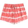 Ekouaer Women Pajama Shorts Comfy Lounge Bottom with Pockets Stretch Strip Sleepwear Drawstring Pj Bottoms Sleep Shorts(Pink Tie-dye)