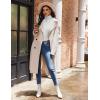 Ekouaer Women Turtleneck Tops Ribbed Long Sleeve Shirts Fall Fashion Base Layer Thermal Winter Clothes(White)