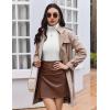 Ekouaer Women Turtleneck Tops Ribbed Long Sleeve Shirts Fall Fashion Base Layer Thermal Winter Clothes(White)