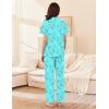 Ekouaer Women’s 100% Cotton Pajamas Set Short Sleeve Button Down Pjs 2 Piece Soft Sleepwear with Long Pants Lounge Set(Butterfly)