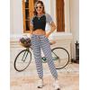 Ekouaer Womens Jogger Pajamas Sets 2 Piece Raglan Short Sleeve Pjs Lounge Set Soft Sleepwear with Pockets S-XXL(Black Striped)