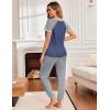 Ekouaer Womens Jogger Pajamas Sets 2 Piece Raglan Short Sleeve Pjs Lounge Set Soft Sleepwear with Pockets S-XXL(Deep Blue)