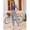 Ekouaer Womens Jogger Pajamas Sets 2 Piece Raglan Short Sleeve Pjs Lounge Set Soft Sleepwear with Pockets S-XXL(Deep Blue)