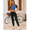 Ekouaer Womens Jogger Pajamas Sets 2 Piece Raglan Short Sleeve Pjs Lounge Set Soft Sleepwear with Pockets S-XXL(Navy Blue)