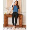 Ekouaer Womens Jogger Pajamas Sets 2 Piece Raglan Short Sleeve Pjs Lounge Set Soft Sleepwear with Pockets S-XXL(Navy Blue)